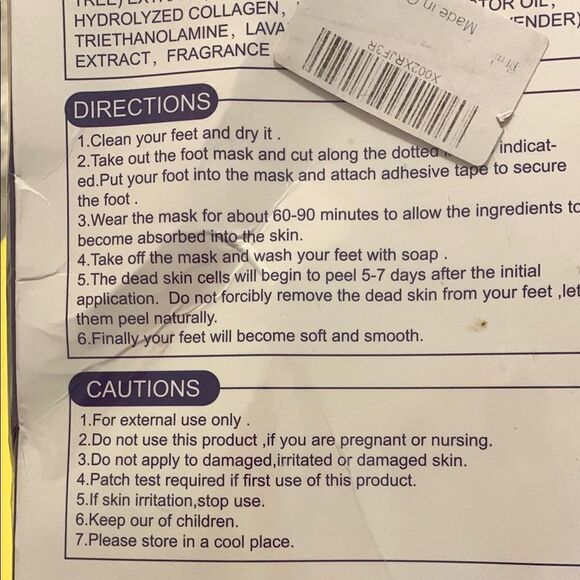 Foot Exfoliation Peeling Mask for guys & gals (crosspost) - Picture 4 of 4